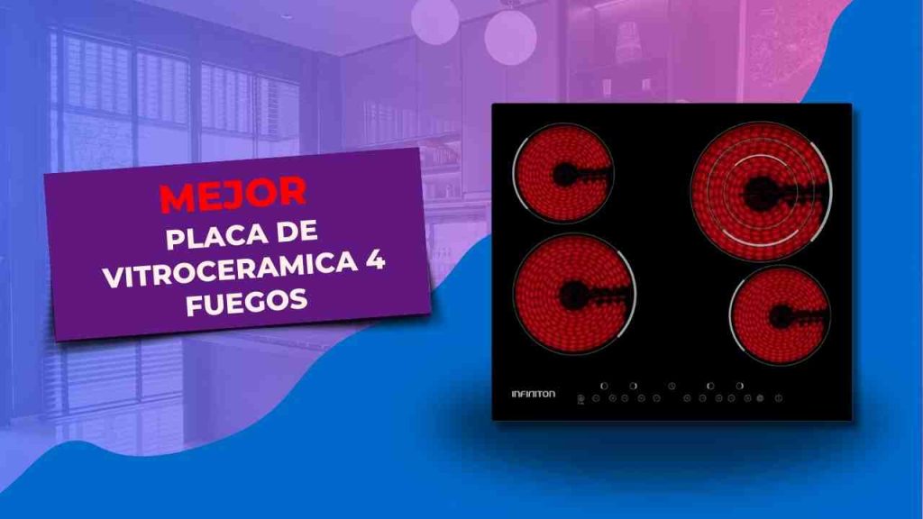 100 Placa de vitroceramica 4 fuegos